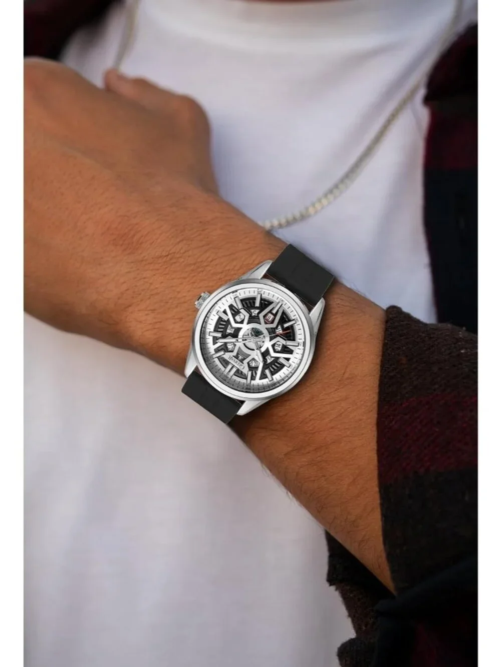 Men's Black Analog Quartz Solid Luxury Casual Calendar Waterproof Wrist Watch